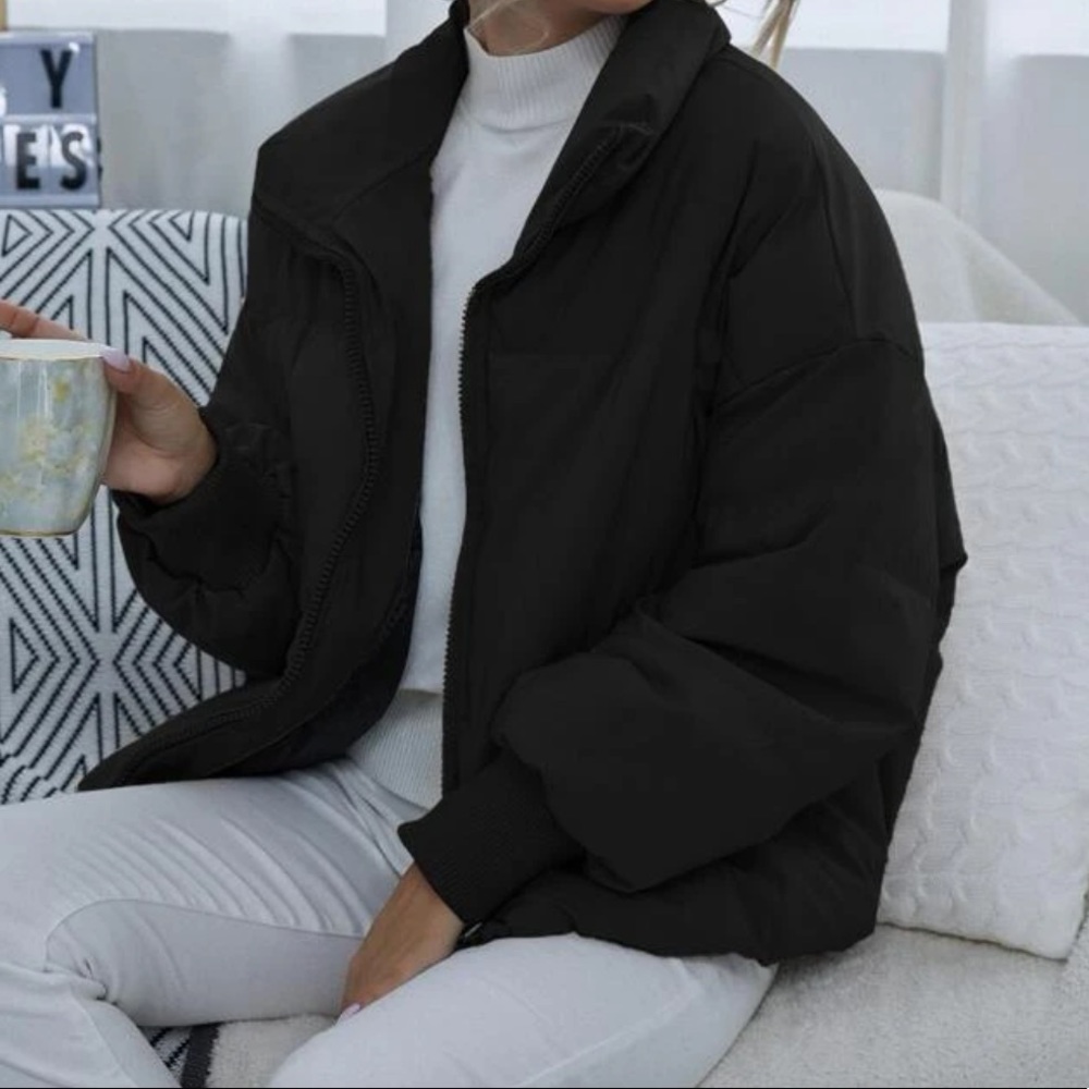 Drop Shoulder Puffer Jacket - Picture 10 of 15